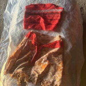 Disney Red and Orange Kids Costume Set